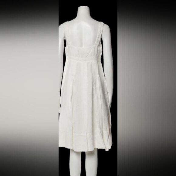 Burberry white linen sleeves dress size 12 - Picture 10 of 13